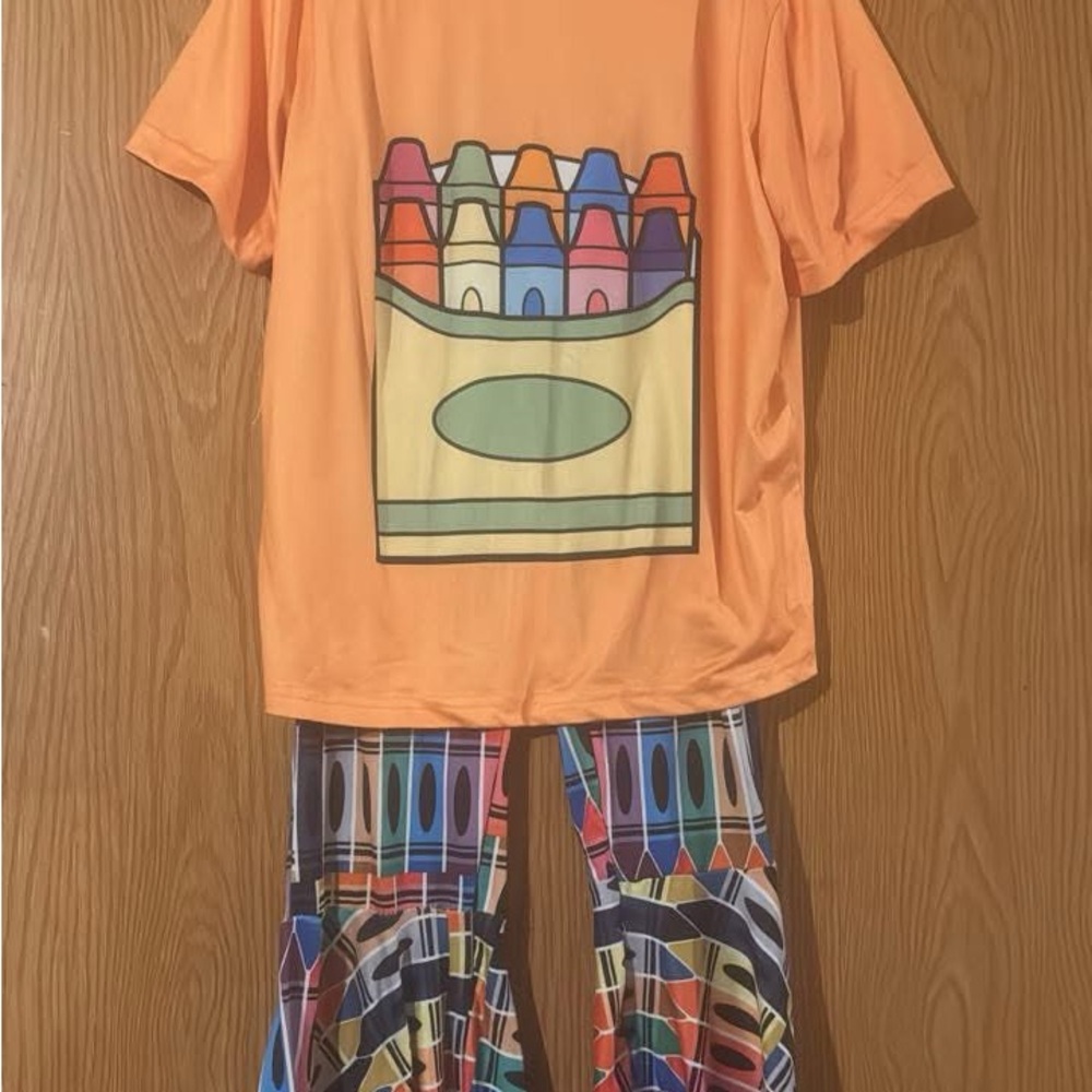 Vibrant Crayon Box Kids Pajama Set